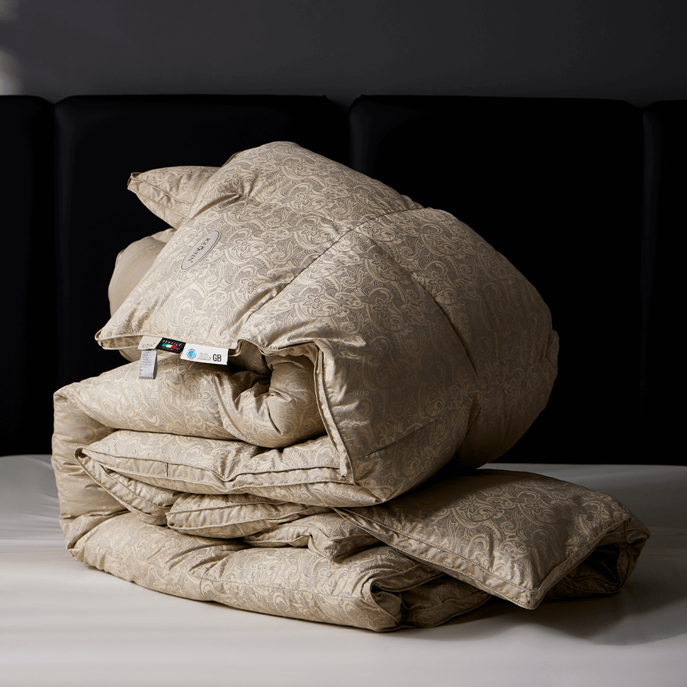 Luxurious down pillows and duvet