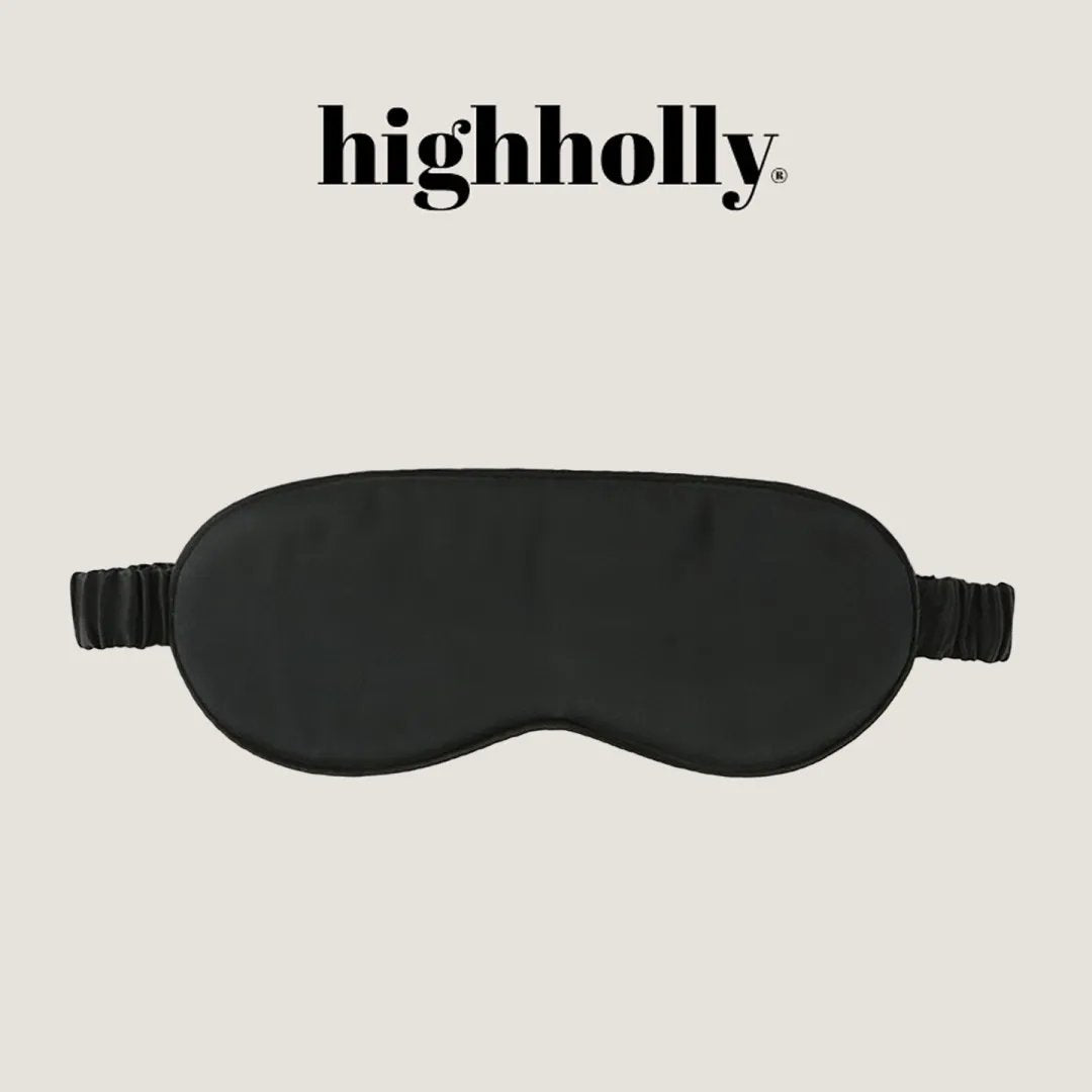HIGHHOLLY Black Tech Beauty Silk Sleep Mask | 22mm