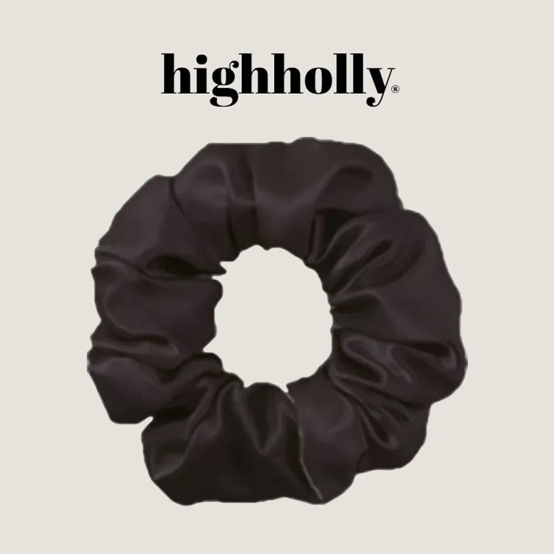 HIGHHOLLY Silk Hair Scrunchie | 5cm Wide