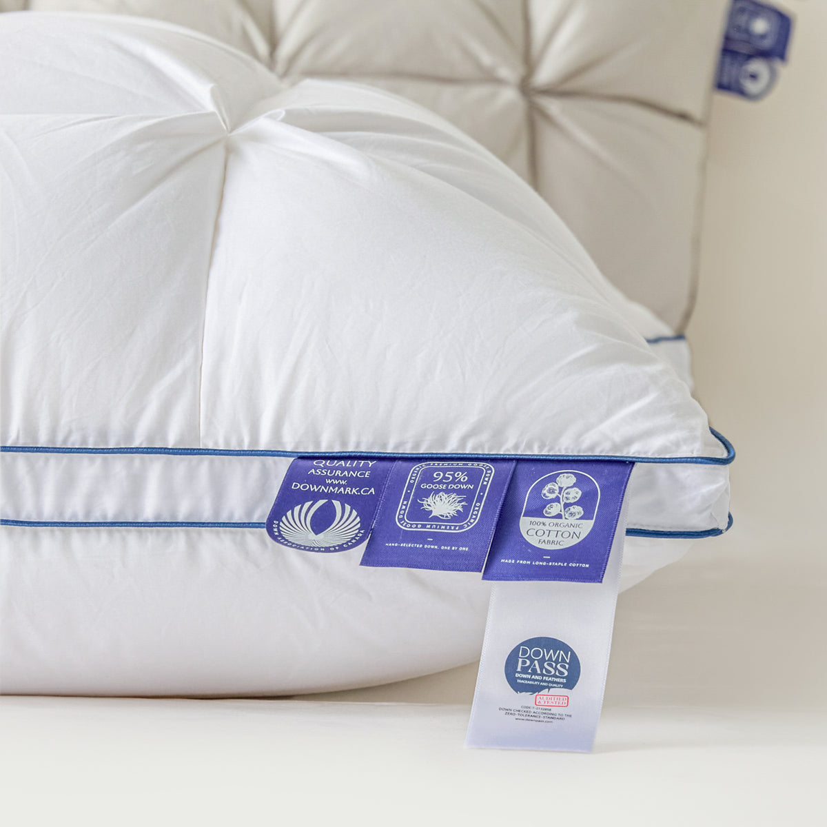 Premium Puff Grid Goose Down Pillow