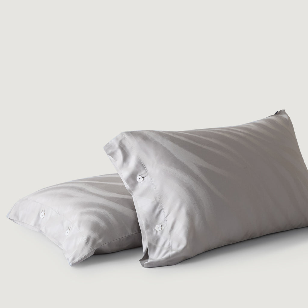 Luxe Lyocell & Cotton Sateen Pillowcase – Silver Leaf