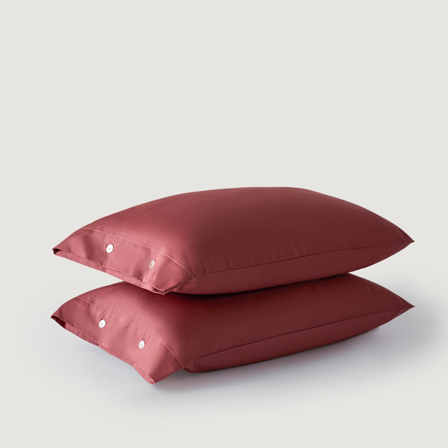 Aien Cotton™ Sateen Pillowcase - Coral Red