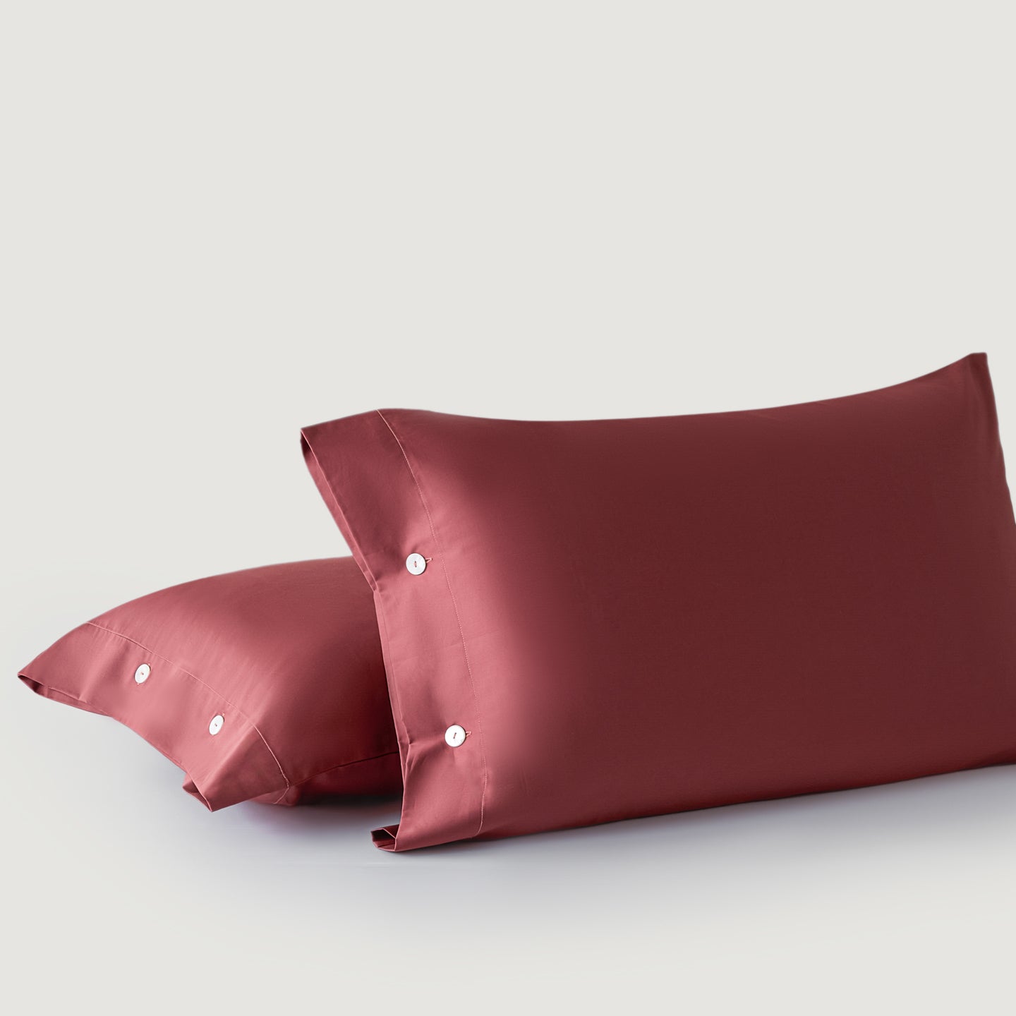Aien Cotton™ Sateen Pillowcase - Coral Red