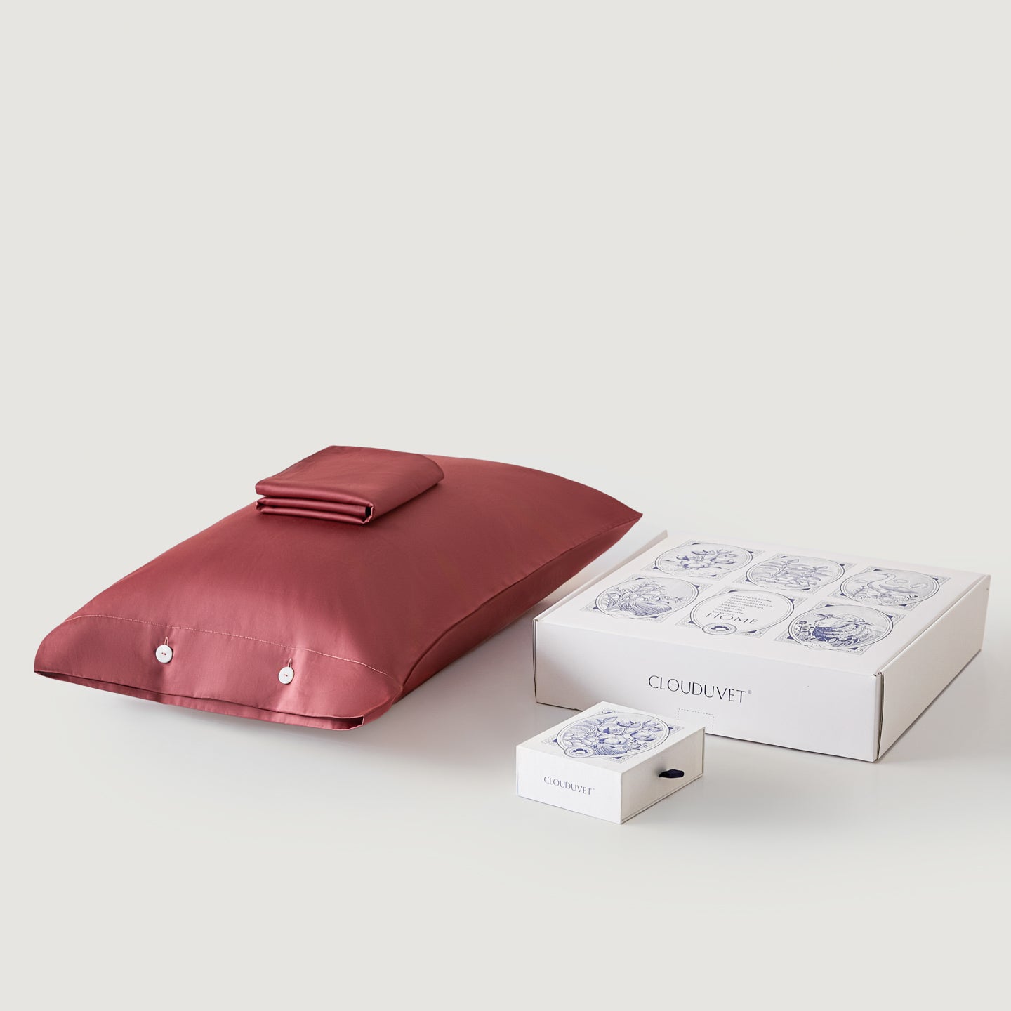 Aien Cotton™ Sateen Pillowcase - Coral Red