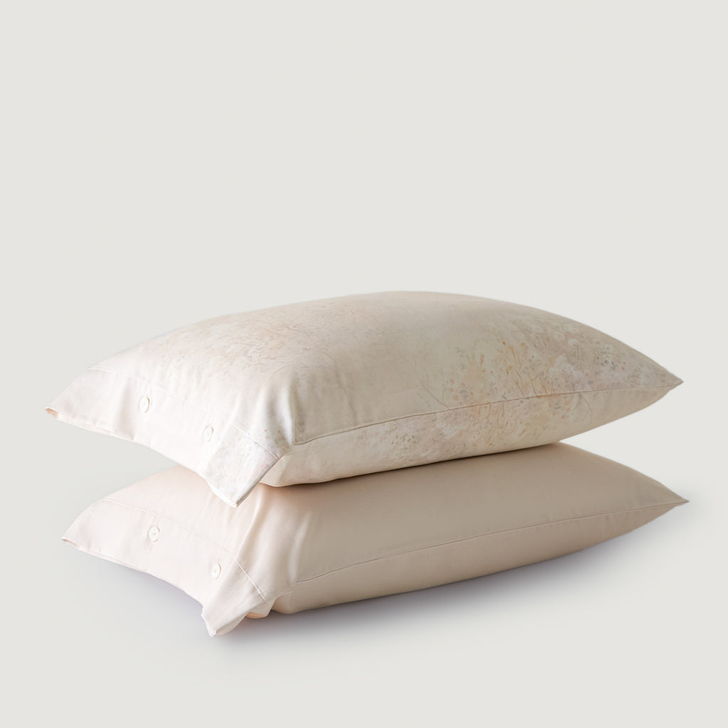 Luxe Lyocell & Cotton Pillowcase – Dotted Blossoms