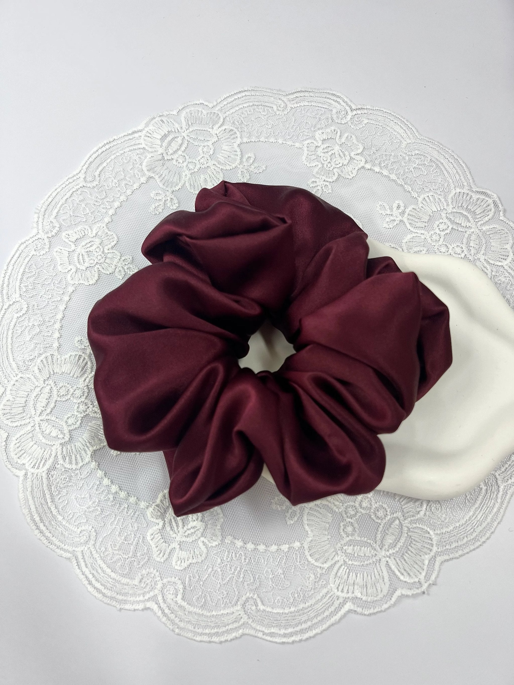 Luxury Silk Hair Tie | Red