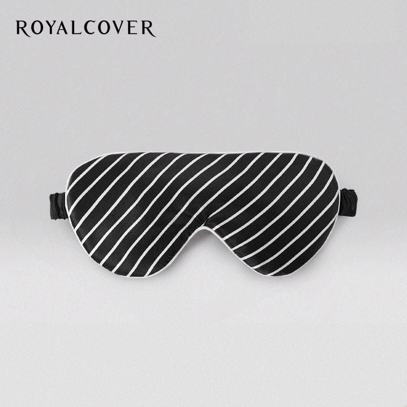 Modern Striped Mulberry Silk Piano Sleep Mask