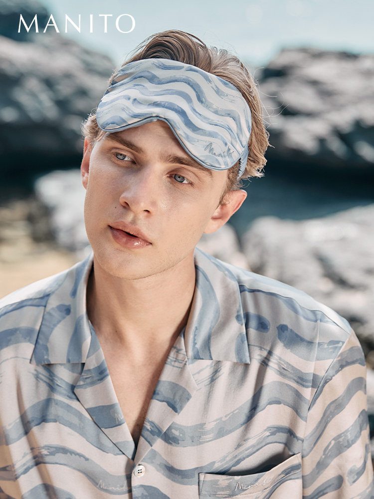 Mulberry Silk Mens Sleep Mask | Ocean Series