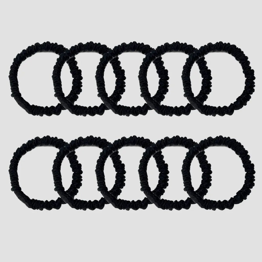 Silk Hair Ties | 1cm, 10-Pack