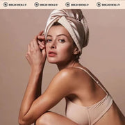 Highholly Silk Hair Drying Turban | Quick Dry