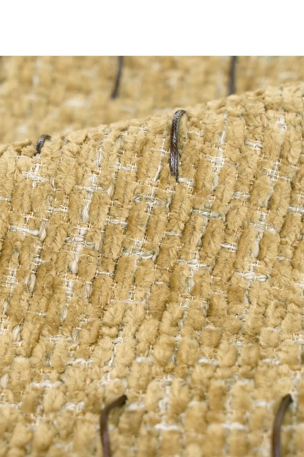Wabi-Sabi Design Lumbar Pillow | Natural Straw