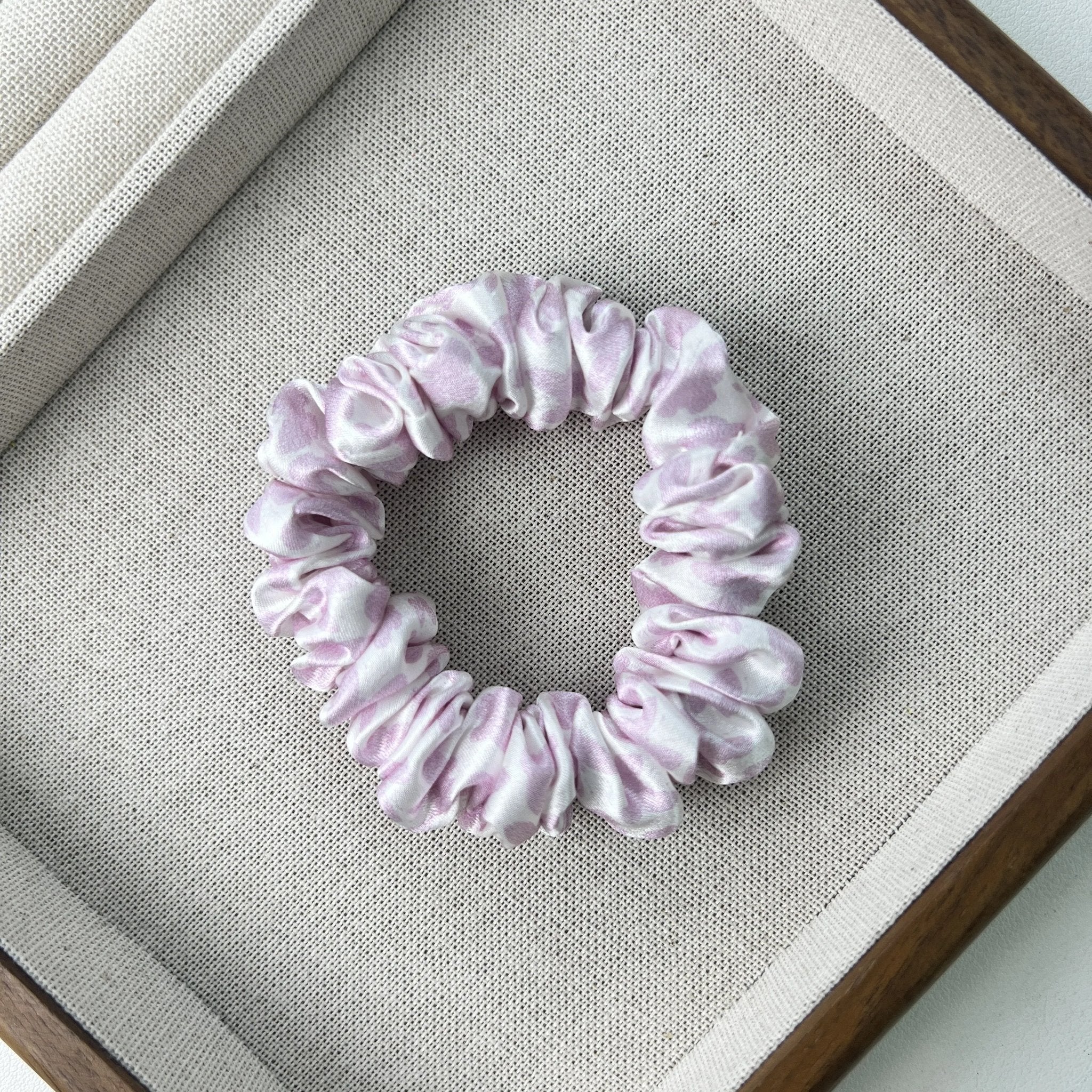 Mulberry Silk Hair Tie | Blue Gingham