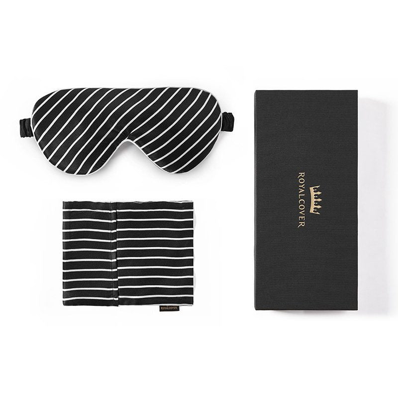 Modern Striped Mulberry Silk Piano Sleep Mask