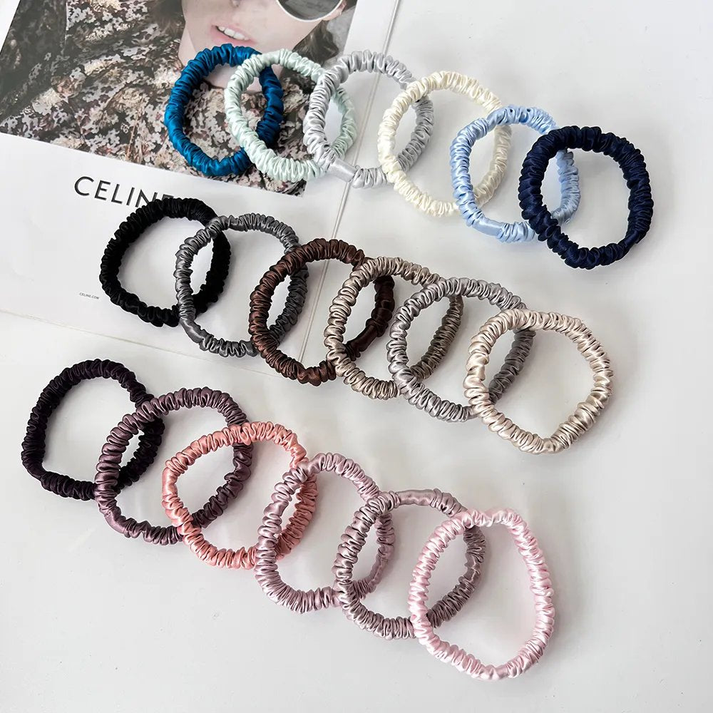 Mulberry Silk Hair Ties | 1cm, Assorted Colors