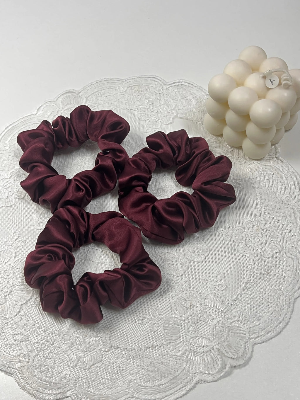Luxury Silk Hair Tie | Red
