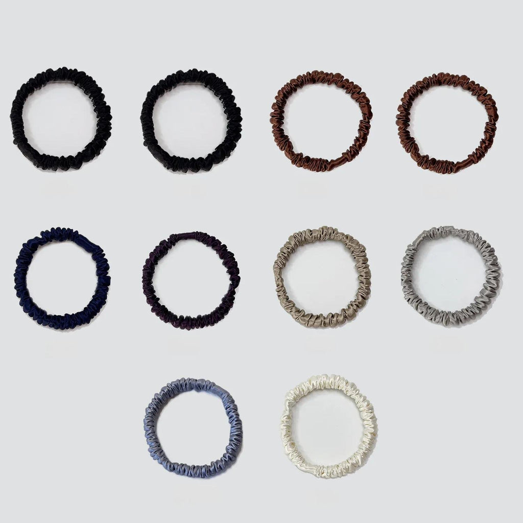 Pure Silk Hair Ties | 10-Pack Assorted