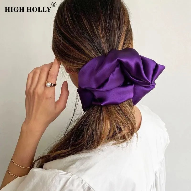 High Holly Silk Satin Hair Scrunchie
