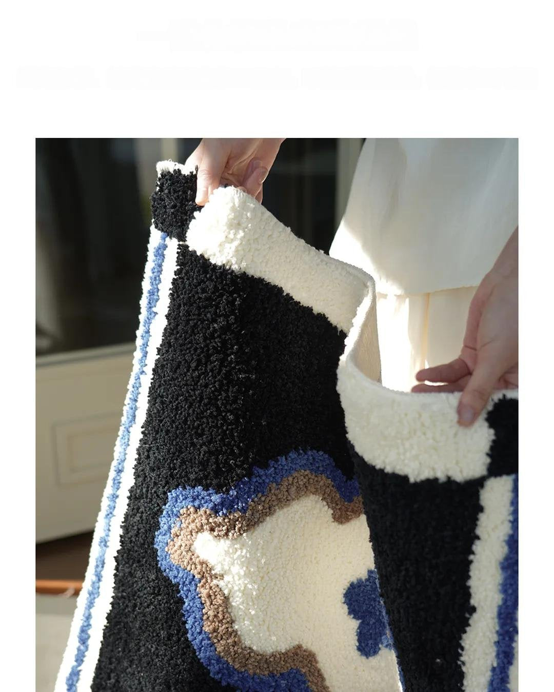 Vintage Wool Blend Rug | Anti-Slip Bedside