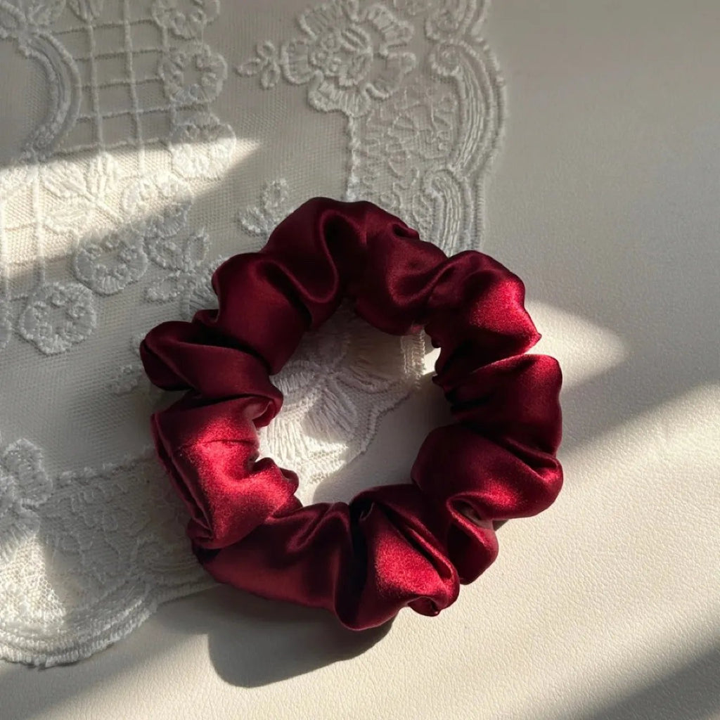 Luxury Silk Hair Tie | Red