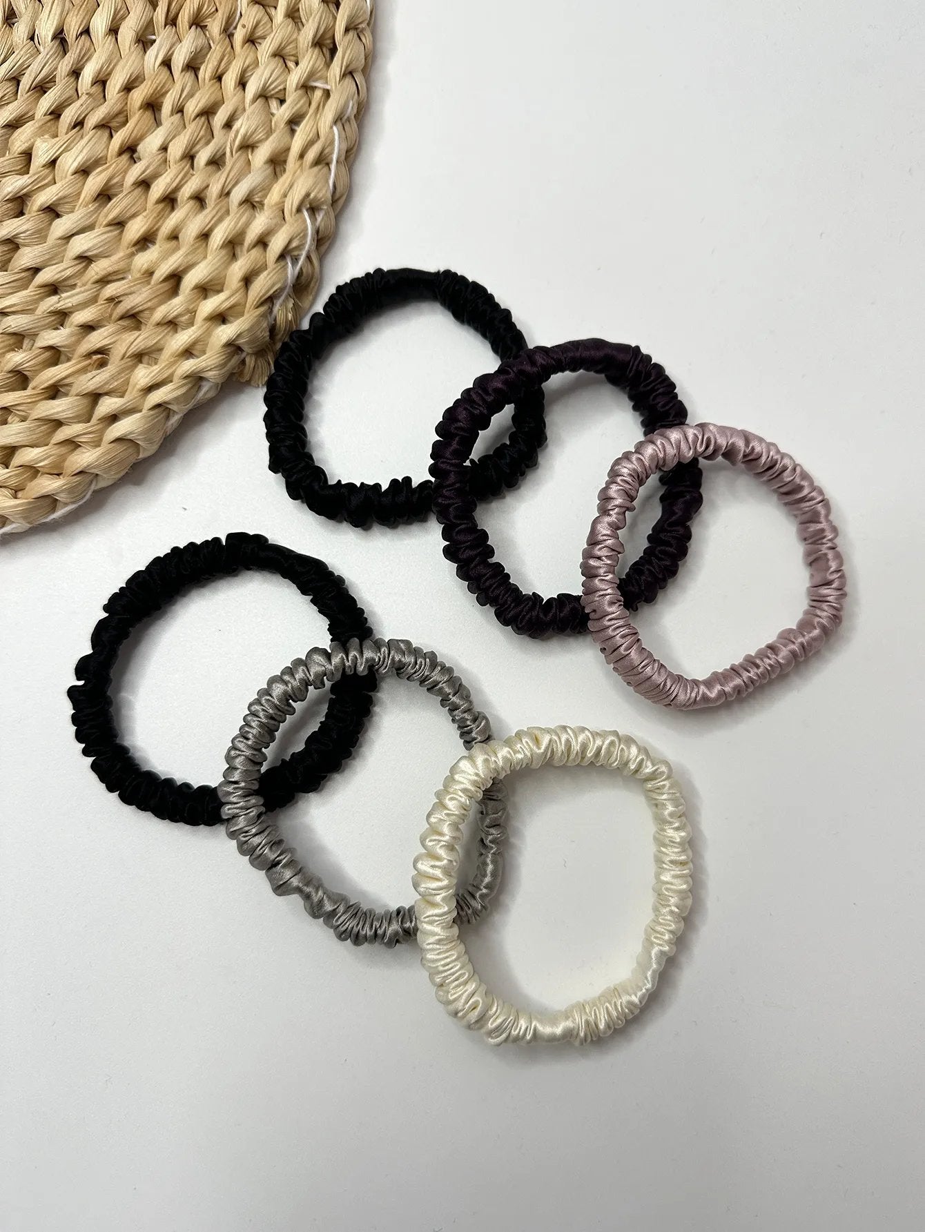 Silk Hair Ties | 1cm, 10-Pack