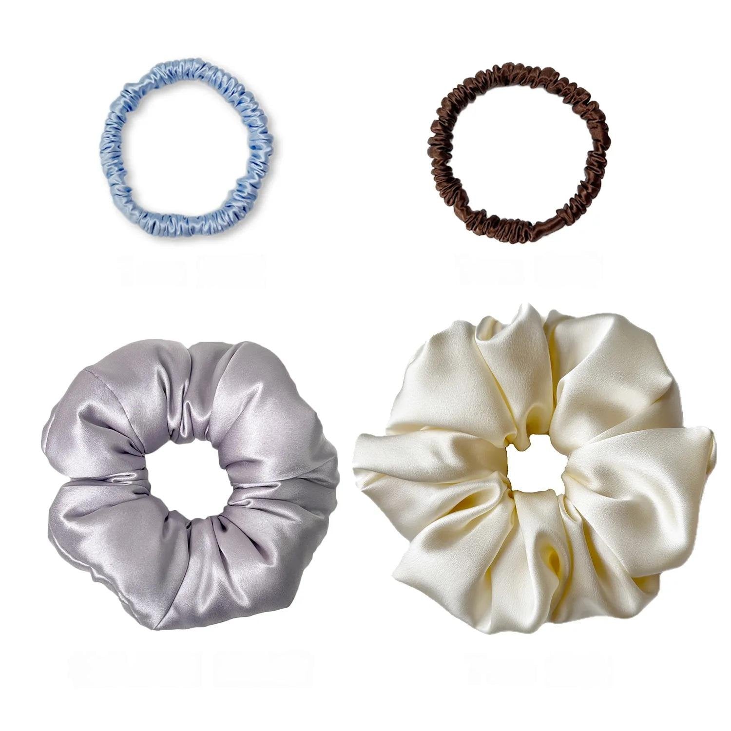 Mulberry Silk Hair Tie Set | 7cm + 1cm