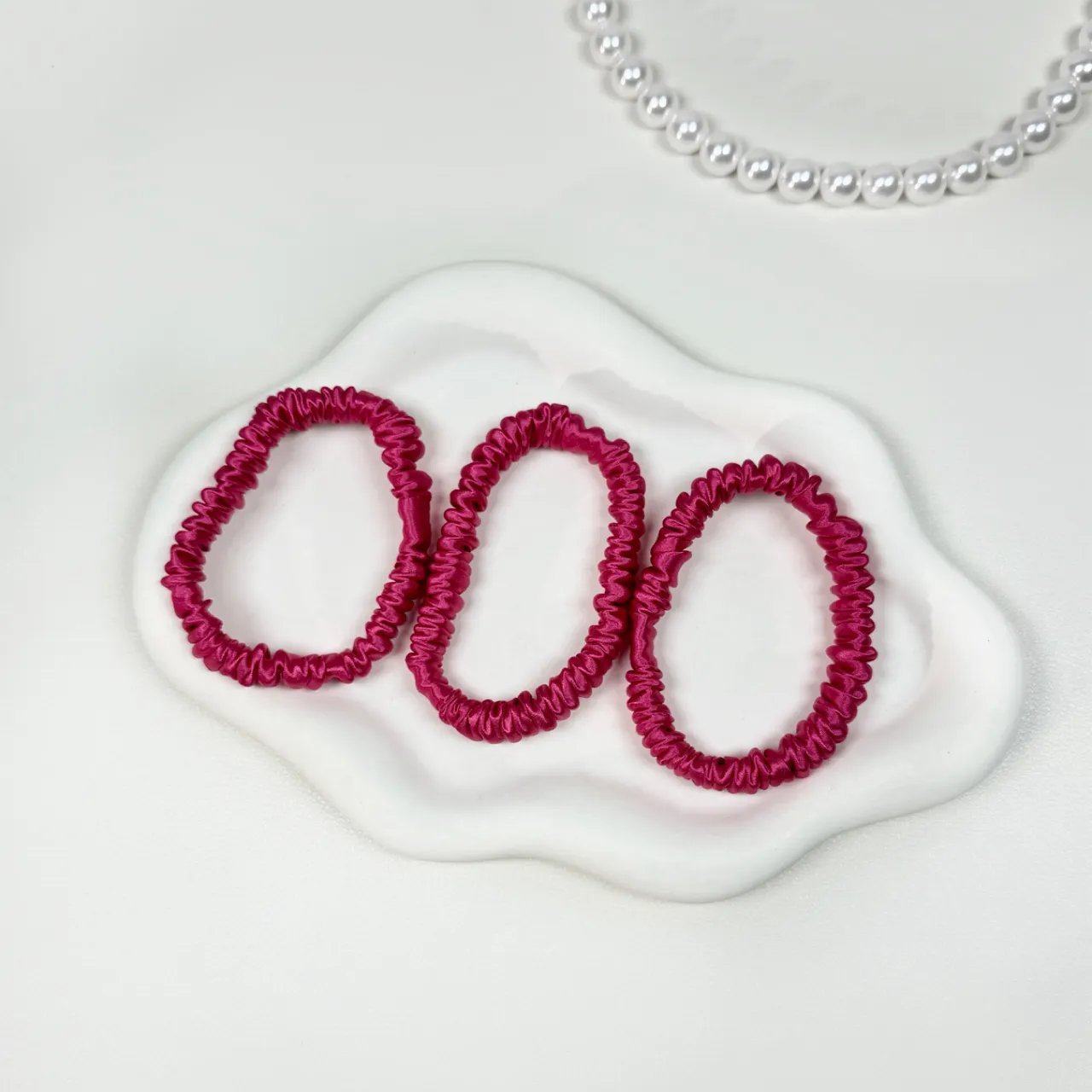 Luxury Silk Hair Tie | Red