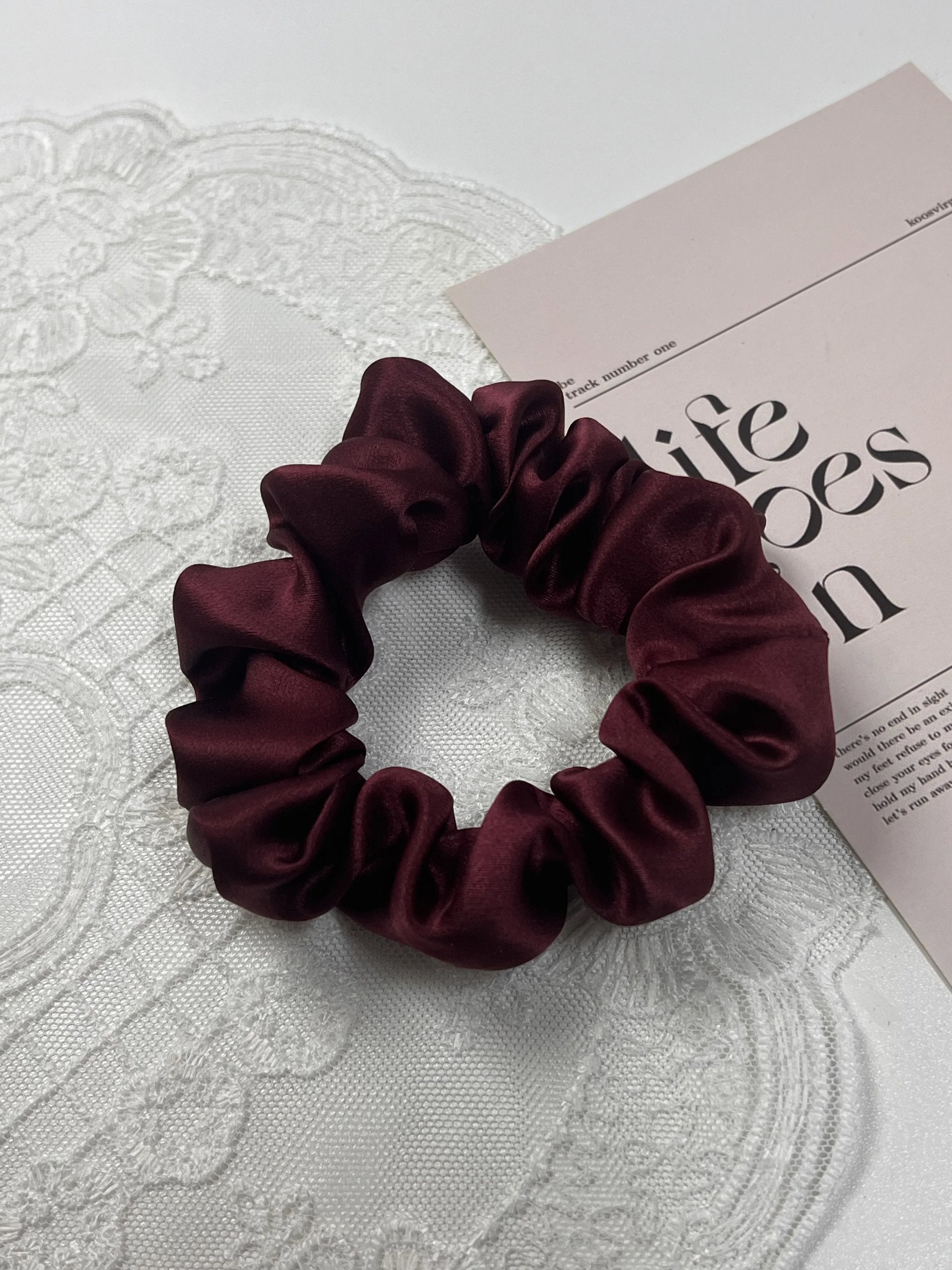 Luxury Silk Hair Tie | Red