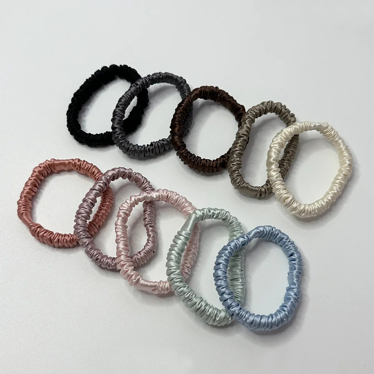 Silk Hair Ties | 1cm, 10-Pack
