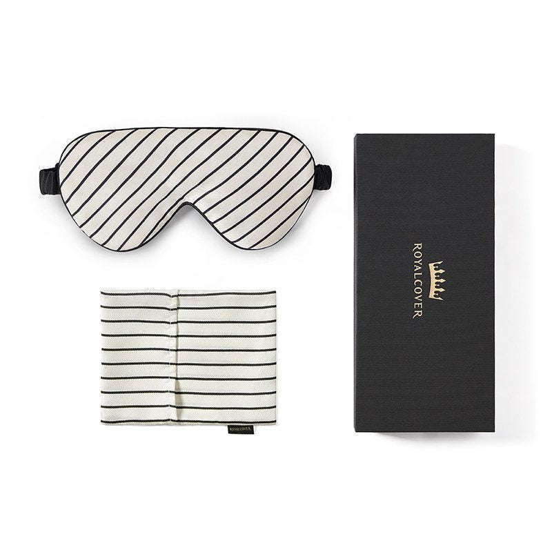 Modern Striped Mulberry Silk Piano Sleep Mask