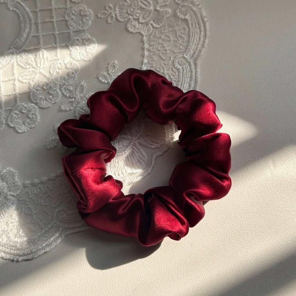 Luxury Silk Hair Tie | Red
