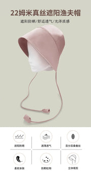 Silk UV Protection Fisherman Hat for Women