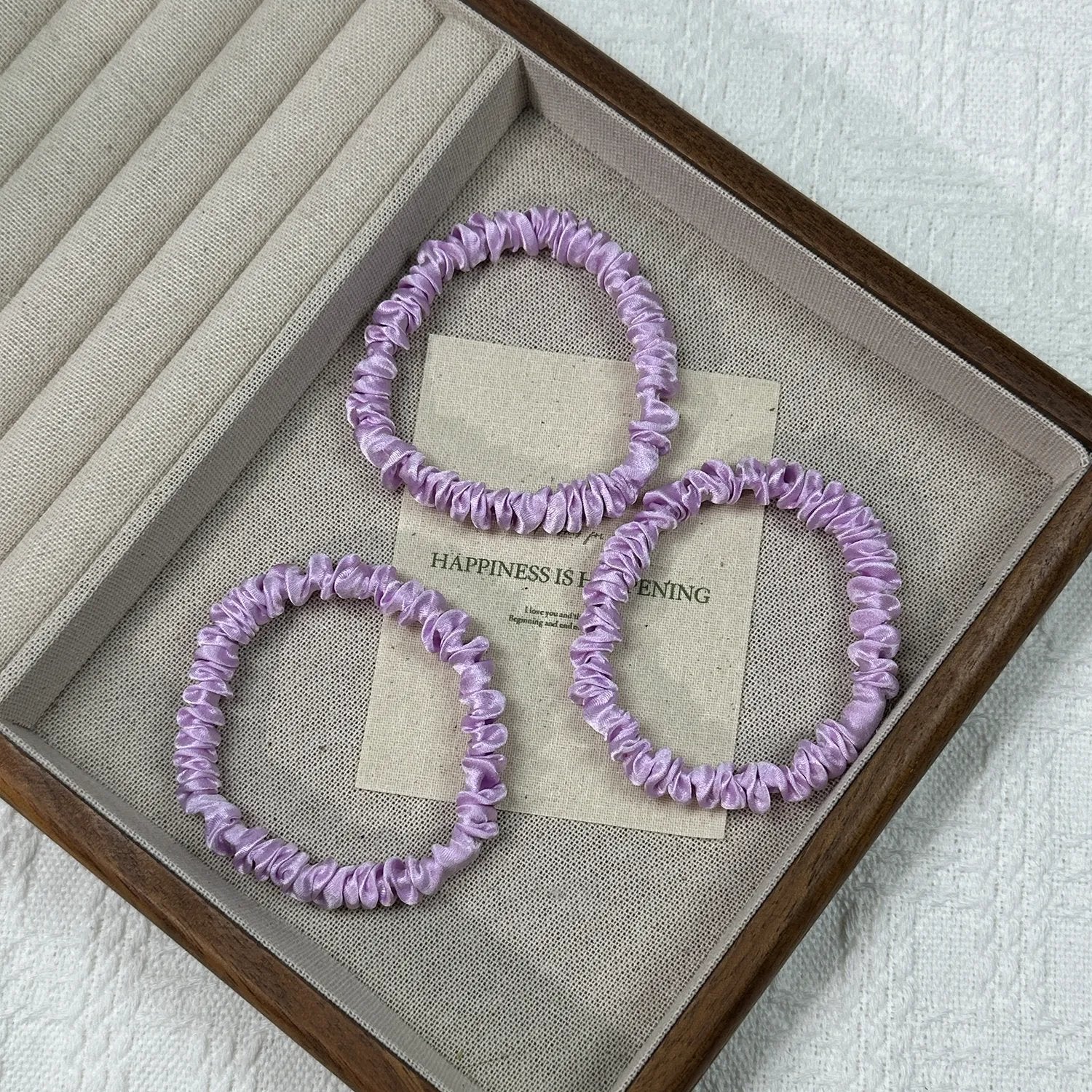 Silk Hair Ties Set of 3 | 1cm