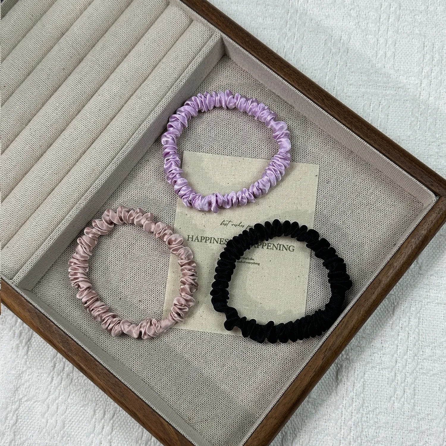 Silk Hair Ties Set of 3 | 1cm