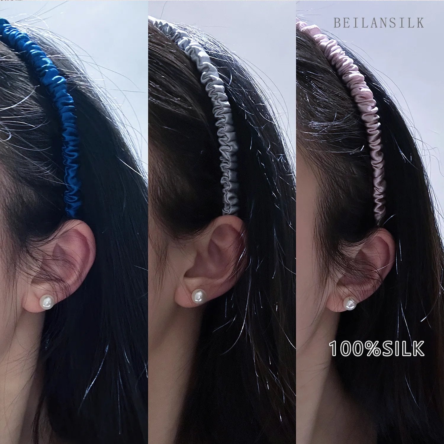 Mulberry Silk Hair Clip | 1cm Band
