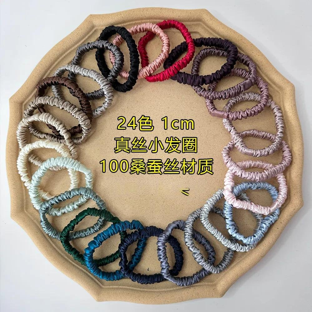 Mulberry Silk Hair Ties | Luxury 1cm