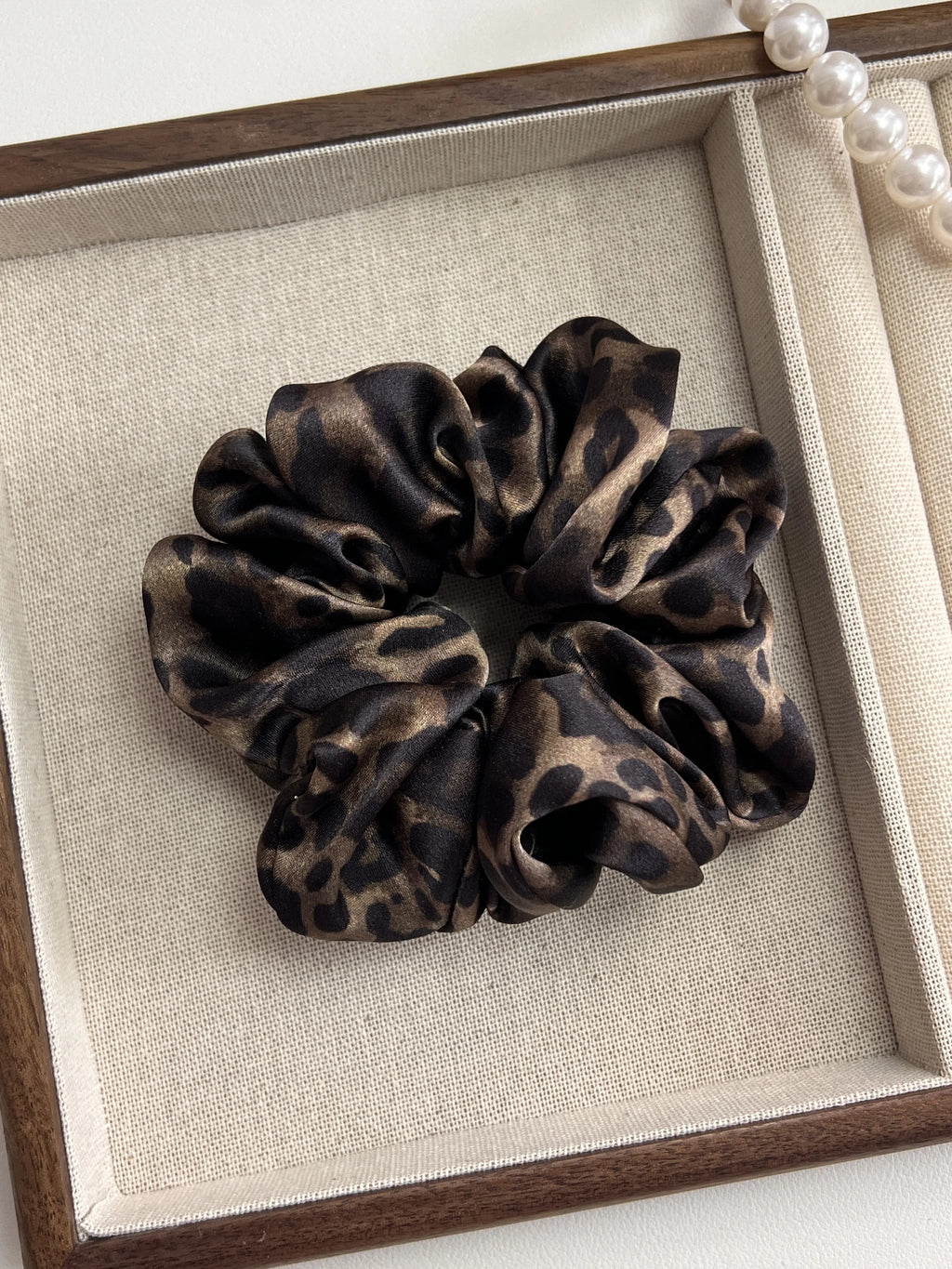 Polka Dot Silk Hair Scrunchie | 4.5cm