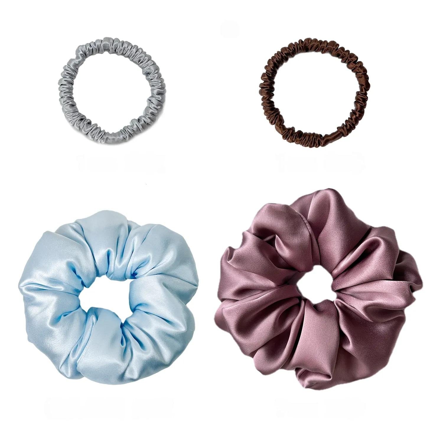 Mulberry Silk Hair Tie Set | 7cm + 1cm