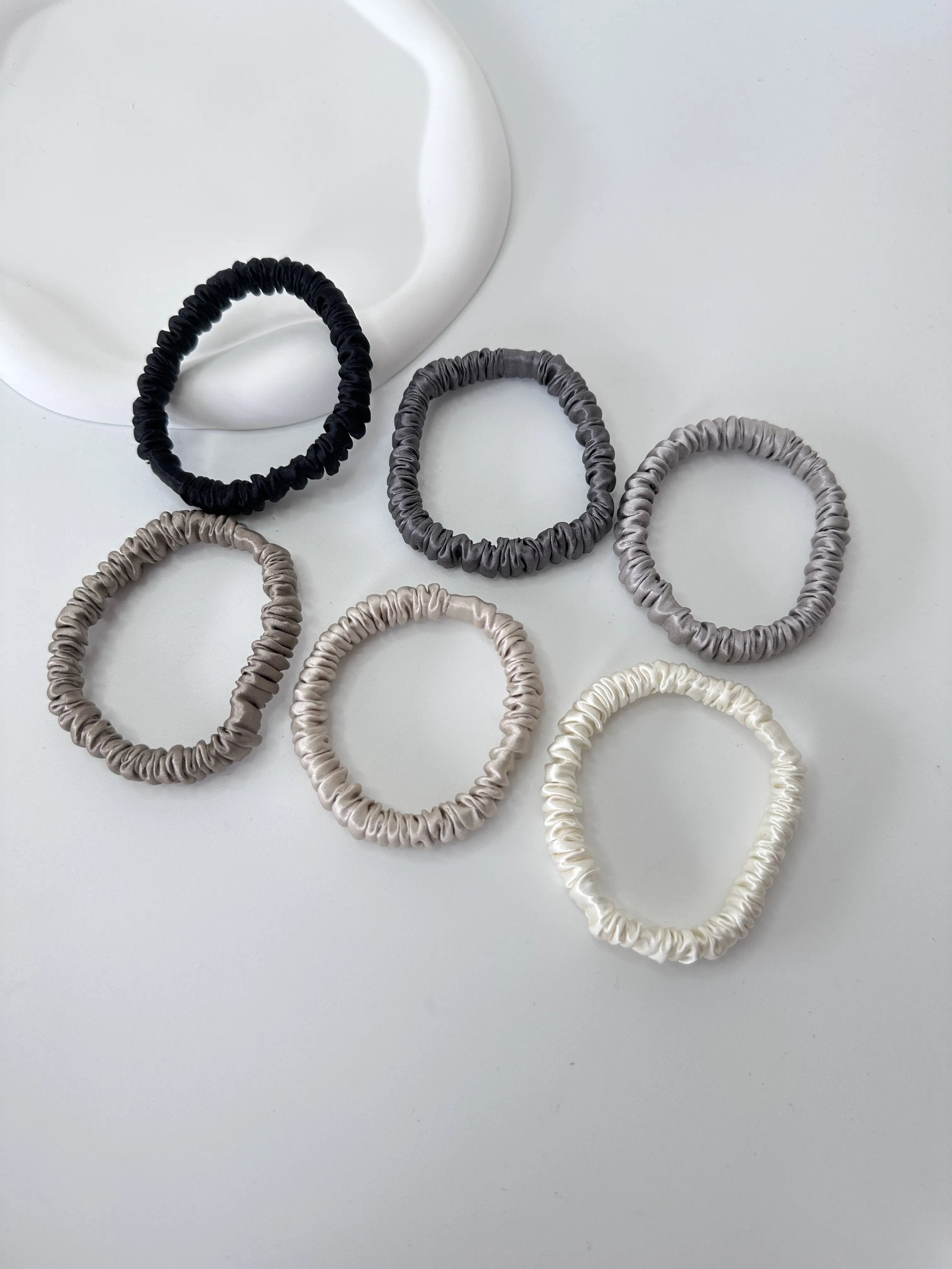 Mulberry Silk Hair Ties | Luxury 1cm