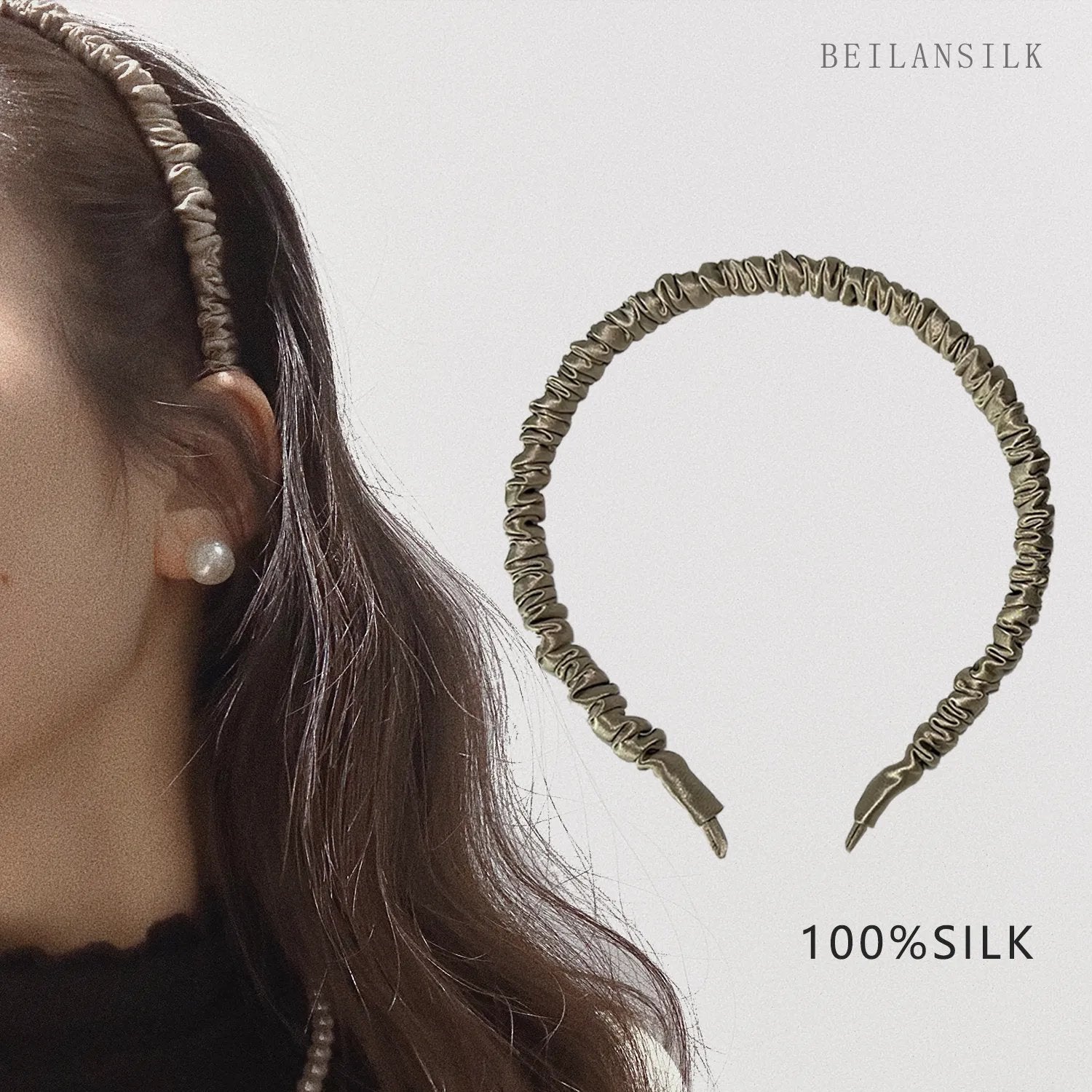 Mulberry Silk Hair Clip | 1cm Band