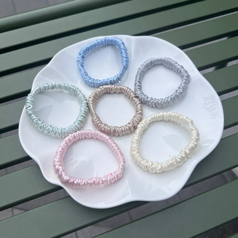 Mulberry Silk Hair Ties | Luxury 1cm