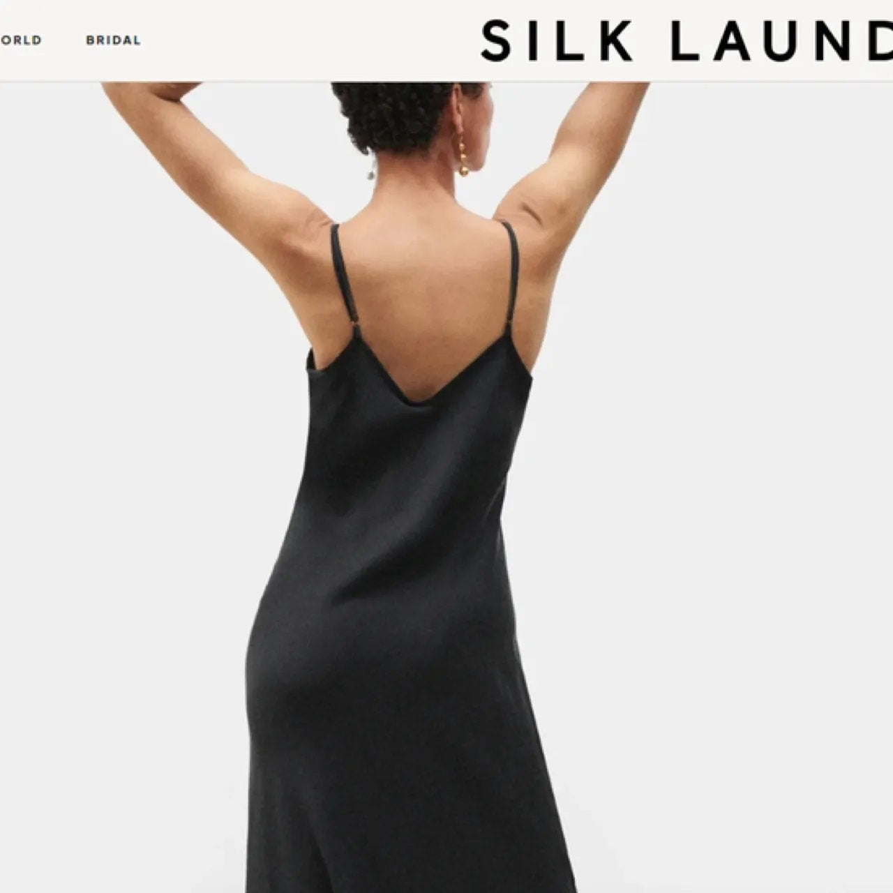 Silk Slip Dress | Black Camisole