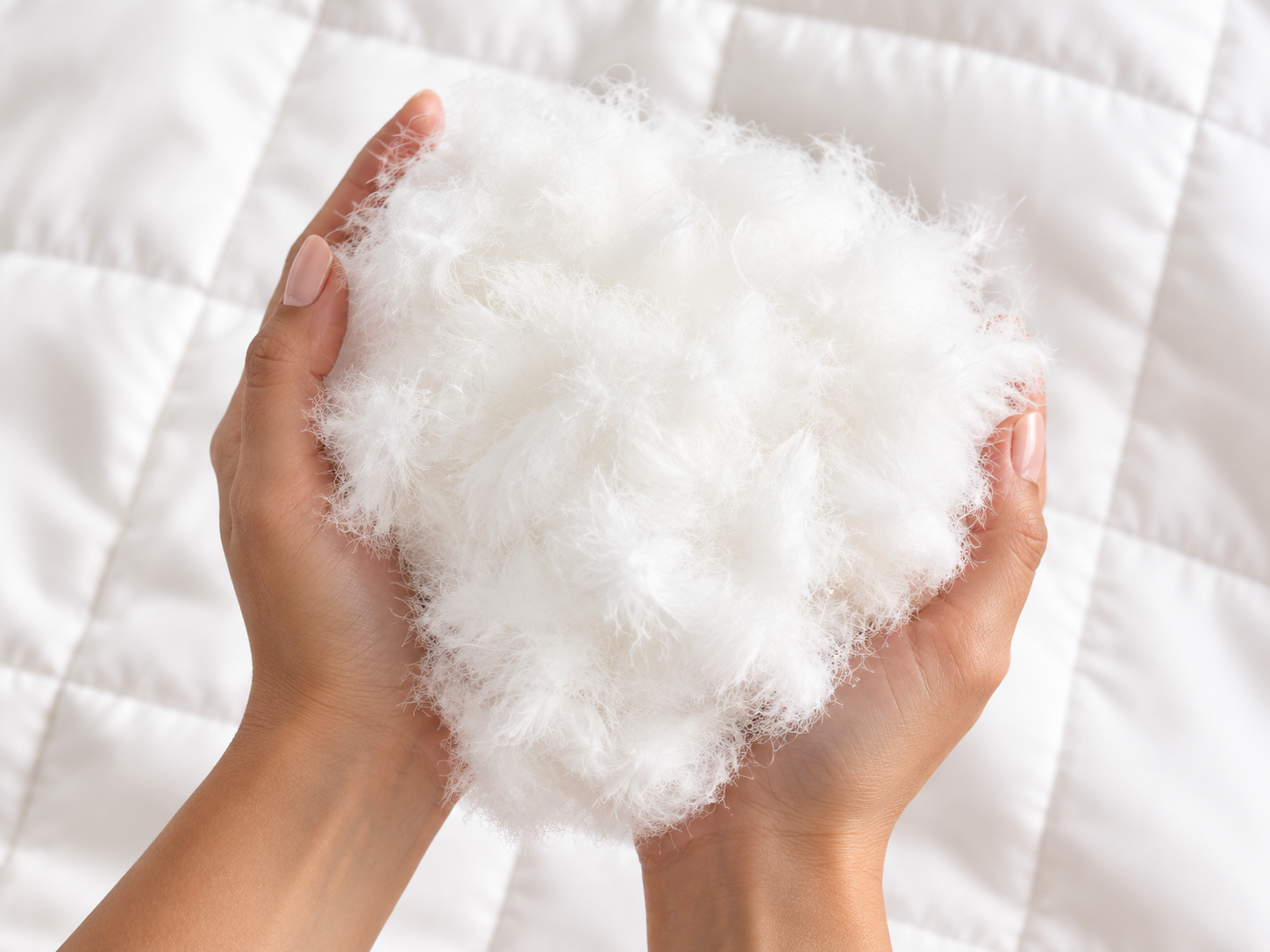 Natural pillow filling and cotton shell materials